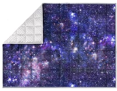 Verzwaarde Deken 2,3 kg - Ultra Zacht, Sterren en Galaxy Design, 96 x 41 Inch