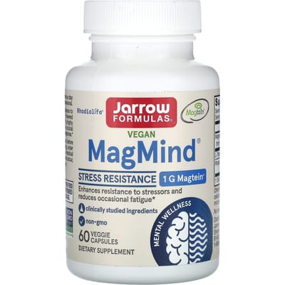 Jarrow Formulas MagMind Stress Resistance - magnesium, theanine & rhodiola - 60 capsules