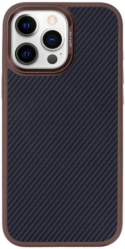 Rixus Mag Carbon With MagSafe For Apple iPhone 12 Pro Max Brown
