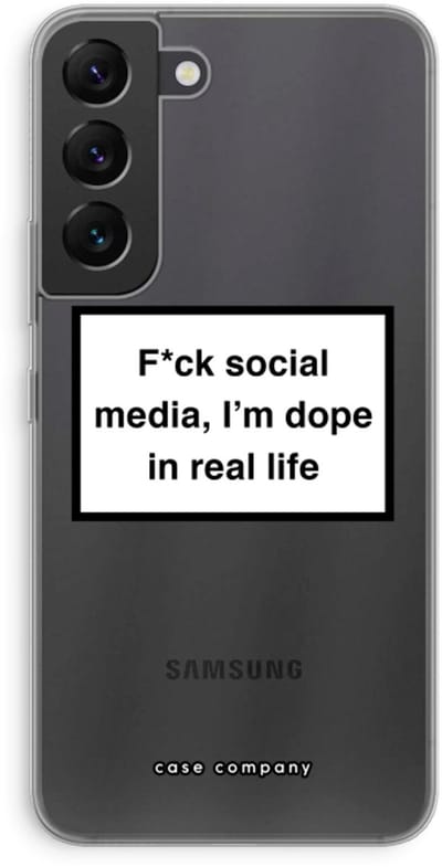 Case Company® - Hoesje geschikt voor Samsung Galaxy S22 hoesje - I'm dope - Soft Cover Telefoonhoesje - Bescherming aan alle Kanten en Schermrand