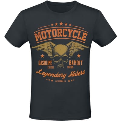 Gasoline Bandit - Rockabilly T-shirt - Legendary Riders - S tot 4XL - voor Mannen - zwart