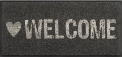 Kleen-Tex Wash+Dry Design Wasbare Deurmat - Loper - Warmly Welcome - 35 x 75cm