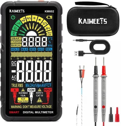 Eszenzics™ Digitale multimeter Pro 602 - Oplaadbaar - Spanning meter -AC/DC - Slimme modus - True-RMS functie - Dubbele beveiliging - Meet accessoires