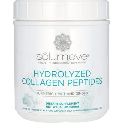 Solumeve, aux peptides de collagène hydrolysés, curcuma, MCT, gingembre, 400 g (14,1 onces)
