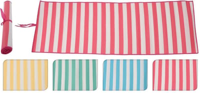 Strand mat - Beachmat - geel en blauw - 60 x 180