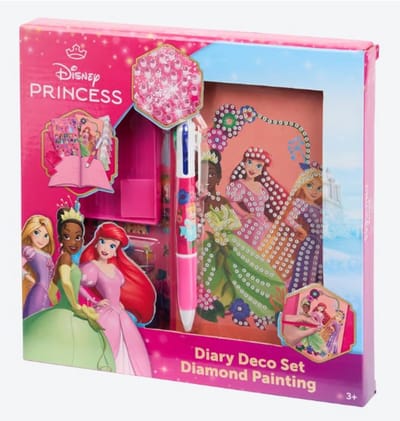 Disney Princess Super Dagboek Deco Set met Diamond Painting voor kinderen vanaf 3 jaar