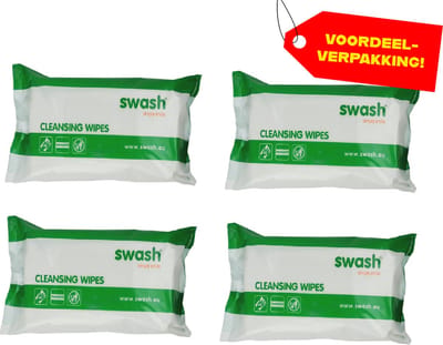 4x Swash Cleansing Wipes Geparfumeerd