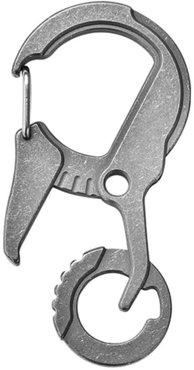 Allecto - Titanium karabijnhaak - Sleutelhanger met flesopener - Compact en lichtgewicht - Duurzaam en corrosiebestendig - Ideaal voor mannen en vr...