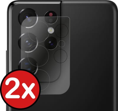 Camera Lens Protector - 2 Stuks - Geschikt voor Samsung Galaxy S21 Ultra - Camera Screenprotector - Beschermglas - Gehard Glas - Tempered Glass - Screen Protector