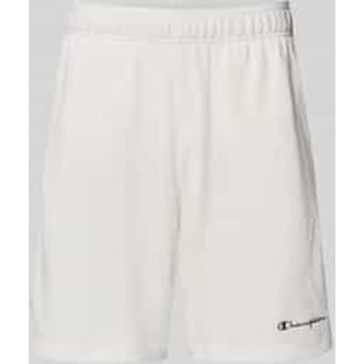 Sweatshorts met elastische band en labelstitching