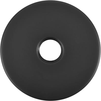 Afdekplaat Douchearm - Flens Roestvrij Staal - Gaten Verbergen - Mat Roestvrij Staal - 88 mm Diameter - Zwart