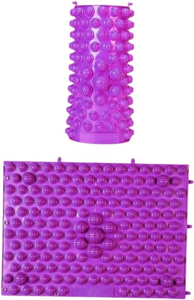 Voetmassage Mat - Acupressuur Kussen - Voeten Ontspannen - Stimuleert Zenuwpunten - 29 x 39 cm - Paars