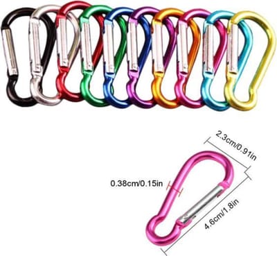 FSW-Products -  5 Stuks - Karabijnhaken - Karabijnhaak - Carabiners - Festonhook - Diverse kleuren - Aluminium - Sleutelhanger