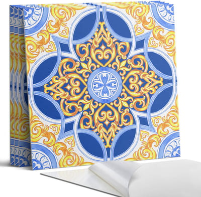 Coloray Wandpanelen Zelfklevend - Decoratief elegant motief Zelfklevende Wandpanelen - 50 cm x 50 cm - Blauw Wandpaneel PVC - 5 stuks - Mozaïeken Wandpanelen Zelfklevend - Wandbord Keuken - Wandpaneel Badkamer