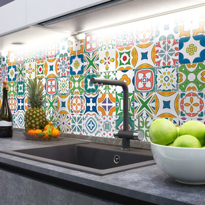 Zelfklevende tegelmuurstickers voor keuken en badkamer - 24 Duccia Azulejos tegelstickers - 24 stickers 10x10cm