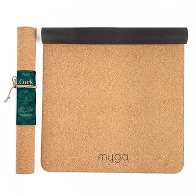 Kurk Rubber Mat - Fitness Mat - Yoga Pilates - Verhoogde Grip - 183cm x 63cm - Beige