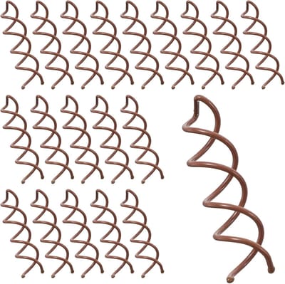 20 stuks Spiraal Haarspelden - 5×1,3 cm - Draaiende Haarspiraal voor Knotten en Chignons - Antikras & Modeaccessoire - Geschikt voor Meisjes en Vrouwen - Bruin