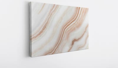 Saammp Canvas Schilderij - Wit marmer - Abstract kunstwerk - 30x20 - Foto op canvas - Wanddecoratie - Muurdecoratie Woonkamer - Slaapkamer decoratie - Canvas Print