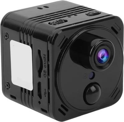 Mini Camera - Beveiligingscamera WiFi - Thuis Bewaken - Bewegingsdetectie - 4K Resolutie - Zwart