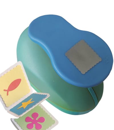 Gatenpons Vierkant - Stempelpons Ambachten - Kaarten Maken - Zonder Bramen - 8.5 cm - Blauw