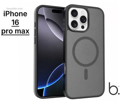 Brosendaal Hoesje - Geschikt voor Apple iPhone 16 Pro Max – Mat Zwart – MagSafe-compatibel Telefoonhoesje – Ultradun en maximale Valbescherming