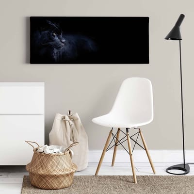 Canvas print DD123227 Black Panther A.S. Création 1,0 x 0,4 m Zwart / Antraciet Kantoor Hal/Gang Keuken Slaapkamer Woonkamer