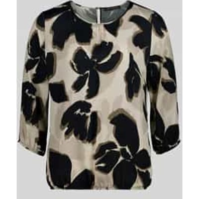 Loose fit blouse met lange mouwen van pure viscose model 'NOS JULI'