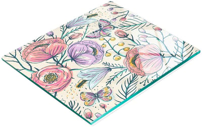 Multifunctionele decoratieve snijplank van gehard hout voor de keuken, roze vintage, 60x52 cm