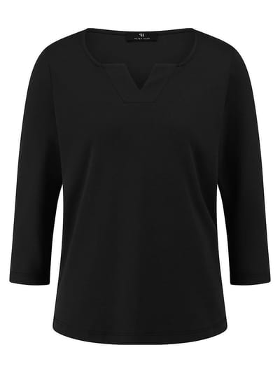 Shirt ronde hals Van Peter Hahn zwart
