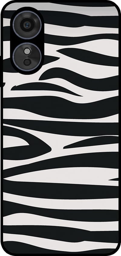 Smartphonica Telefoonhoesje Geschikt voor Oppo A1 / A98 / F23 met zebra opdruk - TPU backcover case zebra design - Zwart Wit geschikt voor Oppo A1;Oppo A98;Oppo F23