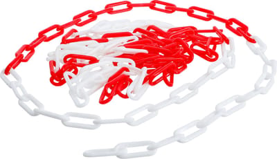 BGS Barrière ketting | Rood-wit | Kunststof | 5 m