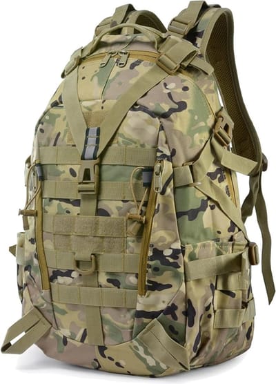 35L tactische rugzak - militaire leger rugzak waterbestendig, wandelen camping fietsen reizen rugzak outdoor molle rugzak voor mannen vrouwen, Camo