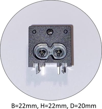 Schurter C7 Panel Mount IEC Connector Male, 2.5A, 250 V, printplaat C7 mannelijk connector