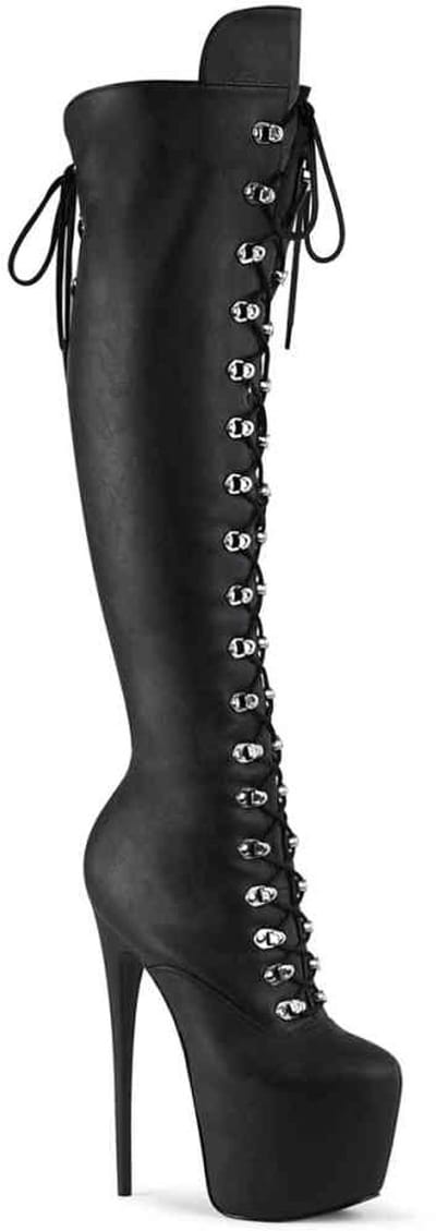Pleaser - JUBILANT-3012 Plateau overknee Laarzen - US 7 - 37 Shoes - Zwart