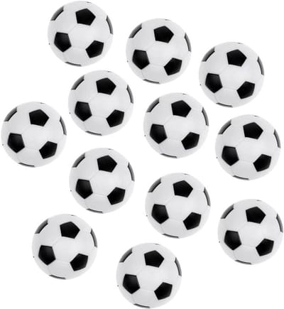 Tafelvoetbal Ballen - Mini Voetballen - Spel Vervanging - Standaard Formaat - 12 Stuks - Zwart Wit