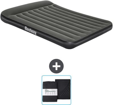 Bestway luchtbed - 2-Persoons - 152 x 203 x 30 cm - Groen - Inclusief en Hoeslaken