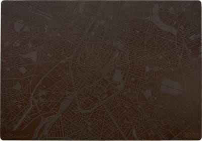 Place Maps Placemat Skyline Rome - Monument van Victor Emanuel II - Kunstleer - Zwart - 1 Stuk