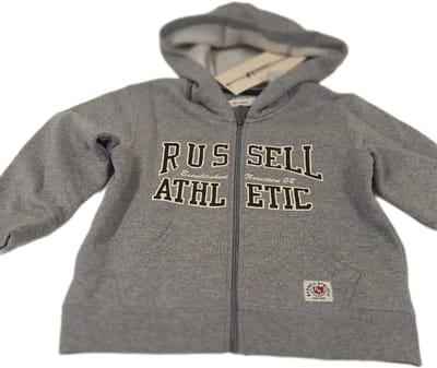RUSSELL ATHLETIC/ KIDS/ HOODY/ LONG ZIPPER / GREY/104