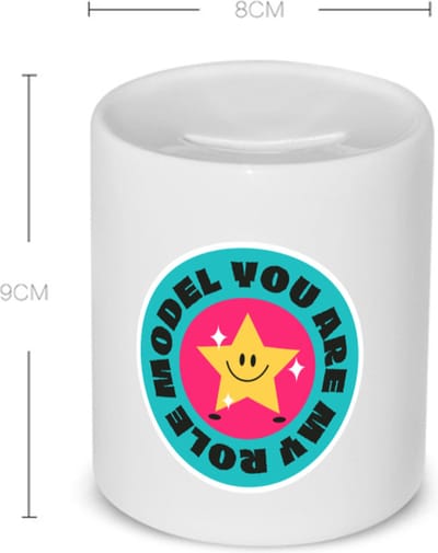 Akyol - you are my role model Spaarpot - Model - iemand die een voorbeeld is voor anderen - voorbeeldfunctie - verjaardagscadeau - verjaardag - cadeau - kado - geschenk - gift - 350 ML inhoud