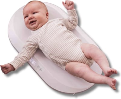Momini TinyTally - Baby Weegschaal - Babyweegschaal - Digitale Weegschaal Baby en Peuter - Tot 40 KG - Wit