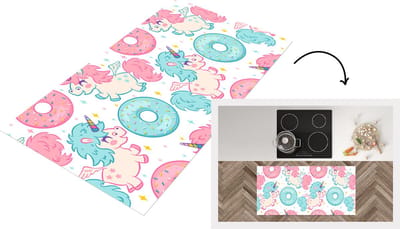 Keukenloper - Loper keuken - Eenhoorn - Donut - Baby - 120x60 cm - Keukenloper vinyl