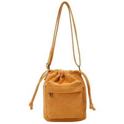 2024 Nieuwe Dames Tas Midden Schoudertas Koreaanse Stijl Trekkoord Emmer Tas Casual Licht Jeugd Crossbody Tas
