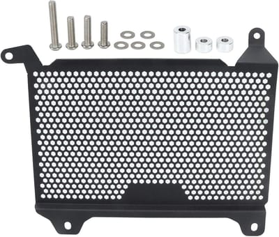 Motorfiets Radiatorbeschermer - Grille Cover - Radiator Beschermen - Zeshoekig Gatenraster - 194 g - Zilver