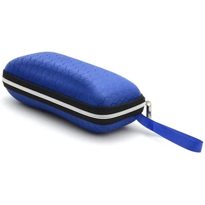 Brillendoosjes Cover Zonnebrilhoesje Voor Vrouwen Brillenbox Met Lanyard Rits Brilhoesjes Voor Mannen blue