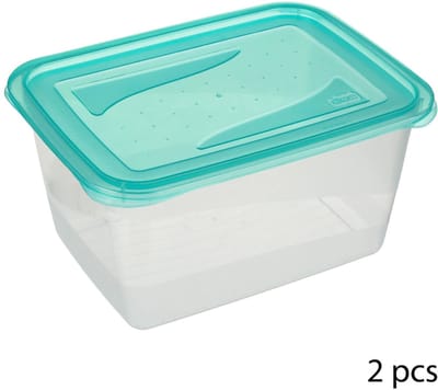 Diepvries vershoudbakjes 2 liter 2 stuks Five® - Transparant - Diepvriesbestendig