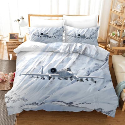 Gedrukte 3d Vliegtuig Beddengoed Set Voor Jongens Kinderen Dekbedovertrek Sets 100% Katoen Slaapkamer Set Beddengoed Ropa De Cama Twin Double Single EU single(135x200cm)