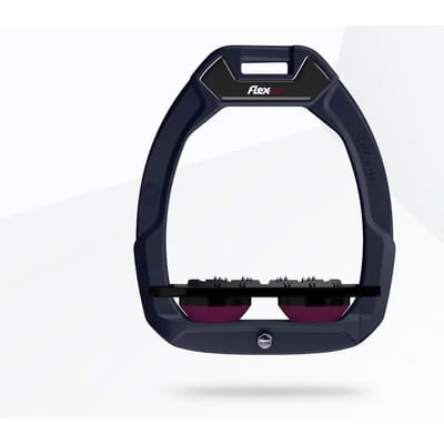 Veiligheid dressuurriemen Plat Ultra Grip Aluminium/Zwart/Paars Flex-On Safe-On