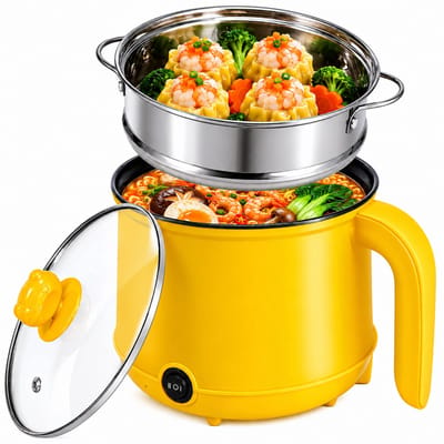 DMG Supply Noodle Pan - Geel - Hotpot - Noodle Kom - Elektrische Pan - 1,8 L - Multicooker