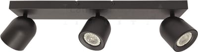 Solare Opbouwspot 3-lichts balk zwart - Modern - Freelight
