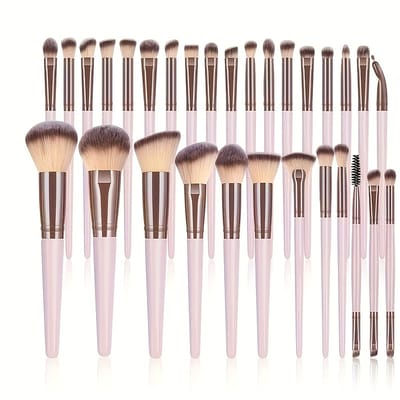 Livé® Professionele Make-up Kwastenset – Complete Set met Foundation, Blush & Oogschaduwkwasten